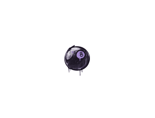 Versiegeltes Graffito | 8-Ball (Brutales Violett)