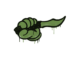 Grafiti precintado | Puñalada trapera (verde camuflaje)