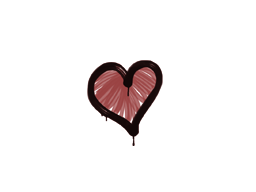 Mühürlü Grafiti | Kalp (Kan Kırmızısı)