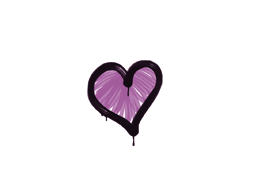 Grafiti precintado | Corazón (rosa bazuca)