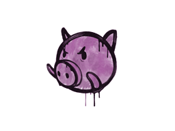 Запечатане графіті | Свинка (Базуко-рожевий)