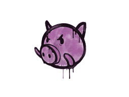 Grafiti precintado | Cerdito (rosa bazuca)