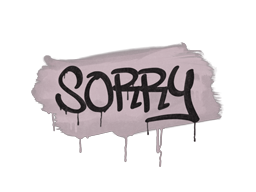 Grafiti precintado | Sorry (rosa cerdo de la guerra)