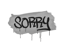 Versiegeltes Graffiti | Sorry (Haiweiß)