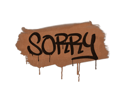 Versiegeltes Graffiti | Sorry (Tigerorange)