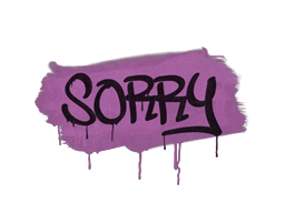 Grafiti precintado | Sorry (rosa bazuca)