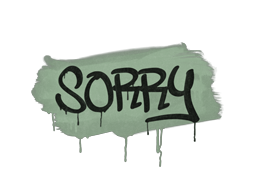 Versiegeltes Graffiti | Sorry (Geldscheingrün)