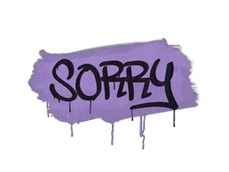 Grafiti precintado | Sorry (violeta violento)