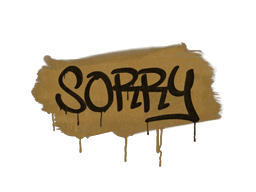 Grafiti precintado | Sorry (ámbar desierto)