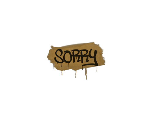 Versiegeltes Graffito | Sorry (Wüstengelb)