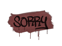 Graffiti scellé | Sorry (Rouge brique)