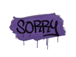 Versiegeltes Graffiti | Sorry (Monsterviolett)