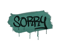 Grafiti precintado | Sorry (verde rana)