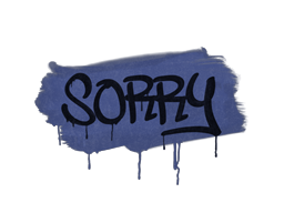 Zalakowane graffiti | Wybacz (błękit SWAT)