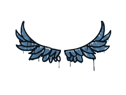Grafiti precintado | Echar a volar (azul monarca)