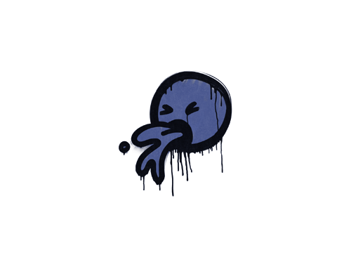 Grafiti precintado | Vómito (azul SWAT)