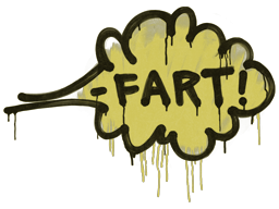 개봉 안 한 그래피티 | Fart (선명한 노란색)