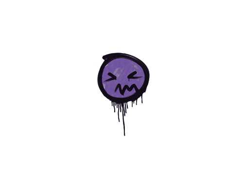 Zalakowane graffiti | Grymas (potworna purpura)