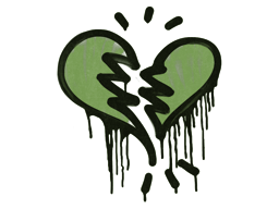 Sealed Graffiti | Broken Heart (Battle Green)