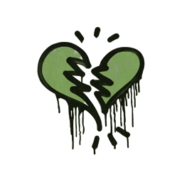 Sealed Graffiti | Broken Heart (Battle Green)