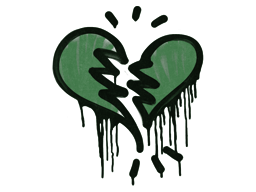 Sealed Graffiti | Broken Heart (Jungle Green)