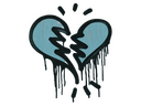 Sealed Graffiti | Broken Heart (Wire Blue)