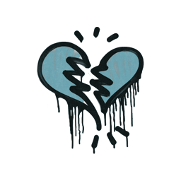 Sealed Graffiti | Broken Heart (Wire Blue)