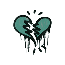 Sealed Graffiti | Broken Heart (Frog Green)