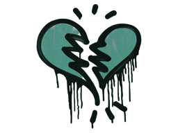 Sealed Graffiti | Broken Heart (Frog Green)