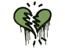 Sealed Graffiti | Broken Heart (Battle Green)