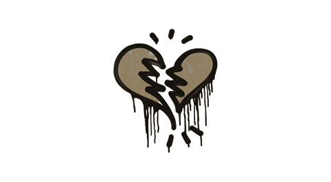 Sealed Graffiti | Broken Heart (Dust Brown)