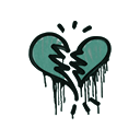 Sealed Graffiti | Broken Heart (Frog Green)