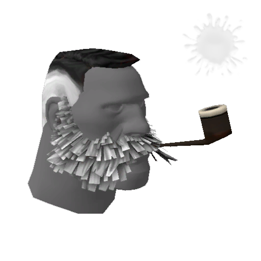 Strange Lord Cockswain's Novelty Mutton Chops and Pipe