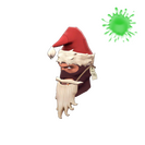 Strange Unusual Shoestring Santa