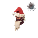 Strange Unusual Shoestring Santa