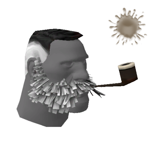 Strange Lord Cockswain's Novelty Mutton Chops and Pipe