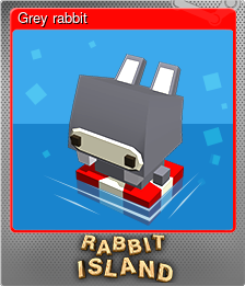 Series 1 - Card 5 of 5 - Grey rabbit