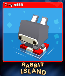 Series 1 - Card 5 of 5 - Grey rabbit