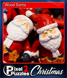 Series 1 - Card 12 of 14 - Wood Santa