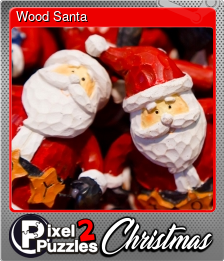 Series 1 - Card 12 of 14 - Wood Santa