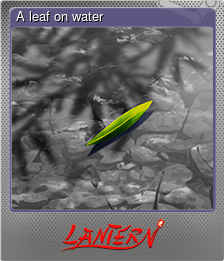 Series 1 - Card 2 of 5 - A leaf on water