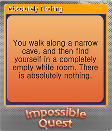 Series 1 - Card 5 of 5 - Absolutely Nothing