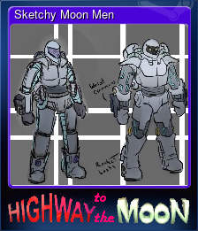 Series 1 - Card 7 of 8 - Sketchy Moon Men