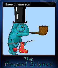 Series 1 - Card 5 of 5 - Three chameleon
