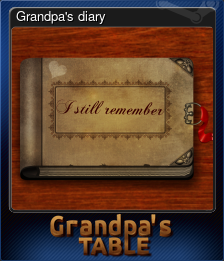 Series 1 - Card 8 of 10 - Grandpa's diary
