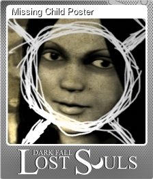 Series 1 - Card 6 of 12 - Missing Child Poster
