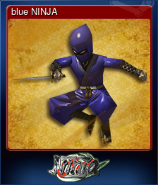 Series 1 - Card 3 of 6 - blue NINJA