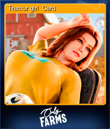 Series 1 - Card 5 of 5 - Tractor girl  Card