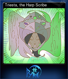 Series 1 - Card 6 of 8 - Triesta, the Harp Scribe