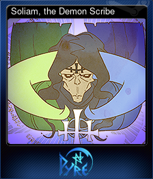 Series 1 - Card 1 of 8 - Soliam, the Demon Scribe